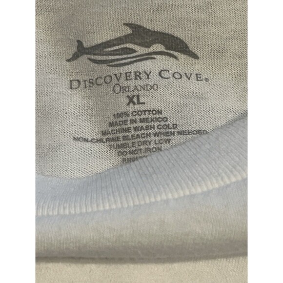 I Swam With The Dolphins at Discovery Cove Orlando Long Sleeve White T- Shirt XL - Picture 3 of 7